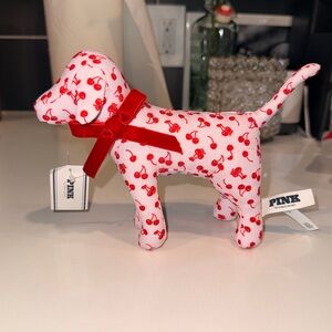 PINK Victoria's Secret Cherry Dog Toy - Red and White